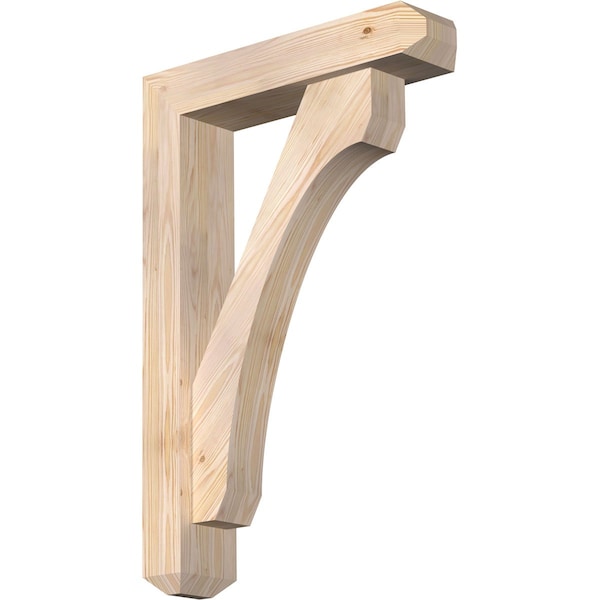 Ekena Millwork Legacy Craftsman Smooth Bracket w/ Offset Brace, Douglas Fir, 5 1/2"W x 24"D x 36"H BKT0604X24X36LEC04SDF - main